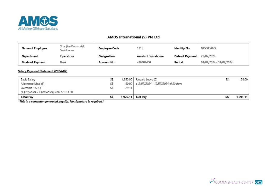 Download AMOS International earnings summary template in Word and PDF formats.pdf, 1 Photoshop template